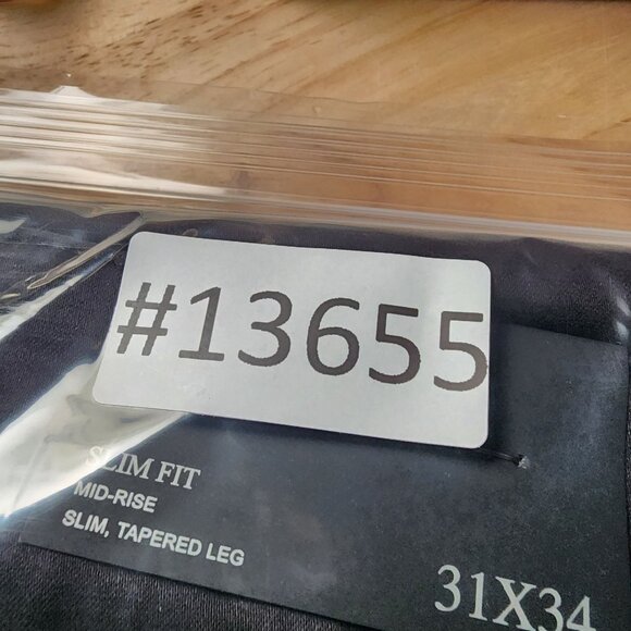 Jachs Pants Mens 31x34 Black Stretch Mid Rise Slim Fit Slim Tapered Leg *NWT* - Picture 15 of 15